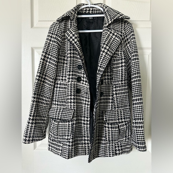 BCX Houndstooth Black and White Jacket Size M - Picture 1 of 10